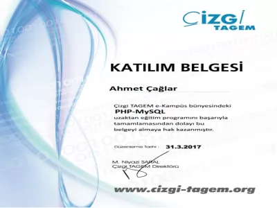 Ahmet Çağlar Çizgi Tagem - PHP - Mysql